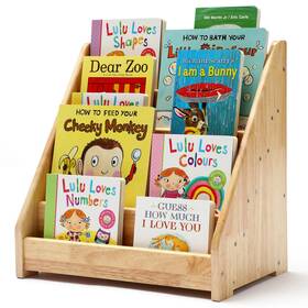 Nuoex B0crr251cg Montessori Bookshelf For Toddler 1-5 Years Kids Wooden 5-tier Front