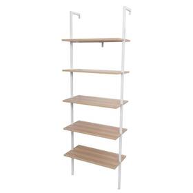 5-open Outopee 302992574140 Bookcase 72 Inch Shelf Heavy Metal Frame Mdf Board Open Back Beige