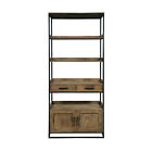 P050414 Modern Contemporary Accents Rustic Flatbush Etagere Open Shelving 715709405925