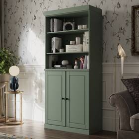 Palace Imports 810176978160 100% Solid Wood 6-shelf Bookcase With Optional Doors By