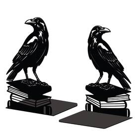 Peacoblue Ajew-wh0548-093-ca51 Metal Bookends For Shelves Modern Decorative 5.3x4.3x7.9in Black