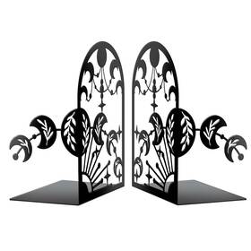 Peacoblue Ajew-wh0739-004-eu51 Metal Bookends For Shelves Modern Decorative 5.5x4.3x8.3 Black
