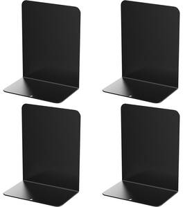Zmsn0129a Pindda Book Ends 4 Pieces Metal Bookend A-black-frosted Surface