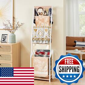 Pinzoveco B0f8hqcsgz Blanket Ladder 7 Tier Ladders For The Living Roomwooden