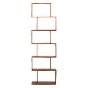 Porter Designs 810022860557 Urban Contemporary Solid Sheesham Wood 6-tier Natural 70.5 Inch H