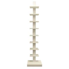 Proman 741291165688 Spine Standing Book Shelves/ White Oriental Modern And Contemporary