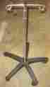 R104988342 Medline Heavy Duty 2 Hook Rolling 5 Wheel Base I.v Telescopic Stand Stainless