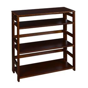 Regency 192357138434 Fairway 34 Inch High Folding Bookcase- Mocha Walnut