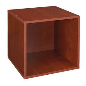 Regency 192357138601 Fairway 34 Inch Square Folding Bookcase With Fabric Cherry/blue