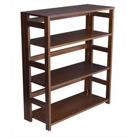 Regency Ff3430mw 34 Inch High Folding Bookcase - Mocha Walnut