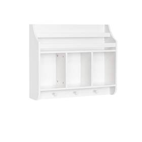 Riverridge B07jhm79jx Kids Bookshelf 3 Cubbies Hooks - Book Nook Wall For