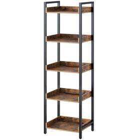Hq-cj011-03 Rolanstar Bookshelf 5-tier Storage Rack Narrow Corner Display Wo