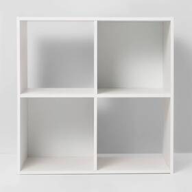 78805084 Room Essentials 4 Cube Decorative Bookshelf White -