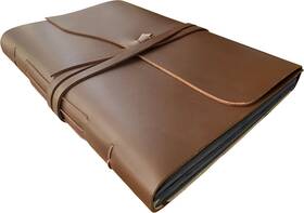 Lj00102-bk Rustic Town Leather Photo Album Gift Box Scrapbook Pages Bound Picture Memory Book Large