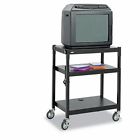 Saf8932bl Safco Av Adjustable-height Steel Cart Black