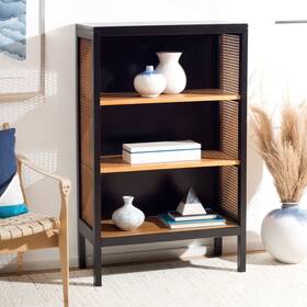 Safavieh 195058215626 Franz 3-shelf Wood Back Etagere - 30 Inch W X 14 L Black/light Natural 3