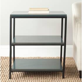 Safavieh 683726228073 Zeke Dark Teal Shelf Unit - 24 Inch X 18.1 28.1