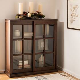 Safavieh 683726403265 Greg Dark Teak Storage Bookcase - 39 Inch W X 11.4 L 1