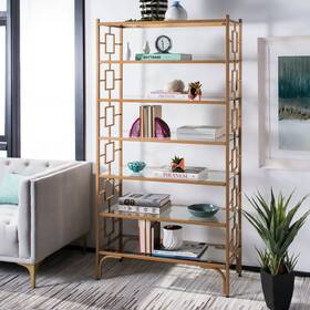 Safavieh 889048464902 Brooklyn 7-tier Etagere - 36ft X 16ft 72ft Gold / Clear