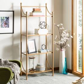Safavieh 889048491960 Diana 4-tier Black/ Gold Etagere - 26.3ft X 14.2ft Clear /