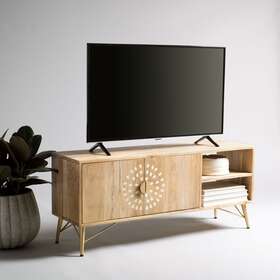 Safavieh 889048821712 Couture Wendy Wood 2-door 2-shelf Sideboard - 46 Inch W Natural X 13