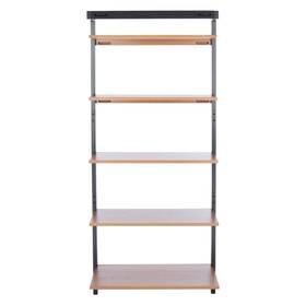 Safavieh 889048925175 Beauregard 5-tier Leaning Etagere Bookcase - 31.5 Inch Natural/charcoal 31