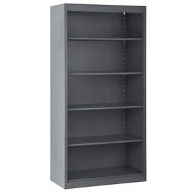 Durable4-adjustable Sandusky Ba40361872-02 Bookcase 72 Inch Shelve Closed-back With Charcoal Finish