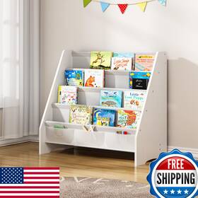 Seirione B0cpyps2ks Sturdy Kids Bookshelf 4-tier Book Shelf For Room Oxford