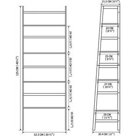 Siavonce 772168866872 Bookshelf Ladder Shelf 4 Tier Tall Bookcase Modern Open Book