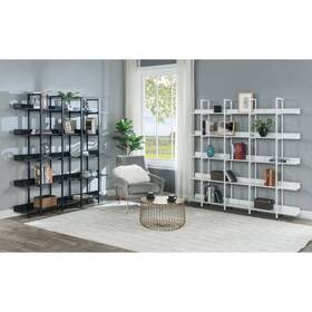 Siavonce 777723050567 5 Tier Bookcase Home Office Open Bookshelf - Black 70.87 11.81 70.87inch
