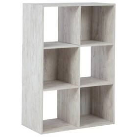 84829616 Signature Design By Ashley 35.43 Inch Paxberry 6 Cube Organizer Whitewash -
