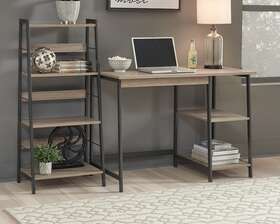 Z1411838 Signature Design By Ashley Casual Soho Home Office Desk And Shelf Light Brown/g