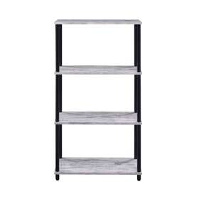 Simple Relax 427292076576 4 Tier Wooden Bookshelf Antique White And Black