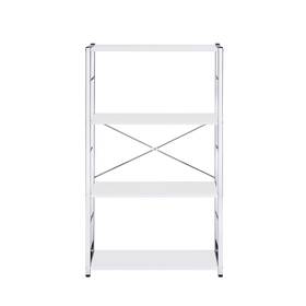 Simple Relax 427292115336 Modern 4 Tier Bookshelf In White
