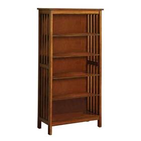 Simple Relax 753569274176 5 Shelf Bookcase In Antique Oak