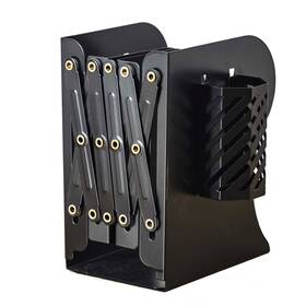 Simplesun 761325213000 Adjustable Book Ends For Heavy Books Metal 6 4 7.7 Black