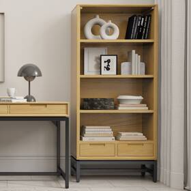 Simpli Home 055663225864 Wyndenhall Devlin Solid Hardwood And Metal 66x30 Inch