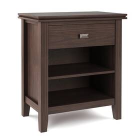 Axcart-02wwb Simpli Home Artisan Solid Wood 24 Inch Wide Bedside Nightstand Table