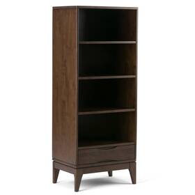 Simplihome B01n1q89iq Harper Bookcase - 60 Inch Tall Solid Wood Storage Bookshelf In