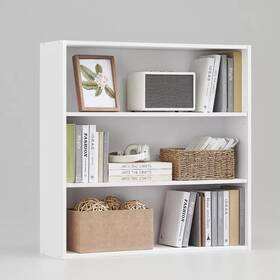 1001300709 Songmics Home 3-tier Bookshelf 31.5 Inches Wide Open Bookcase With Adjustable