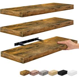 Sorbus 192405412226 Floating Wall Shelves Wood Mounted Decor For Books And Storage With