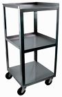 Stainless Shelf 14x14x30 3 Mobile Utility Cart