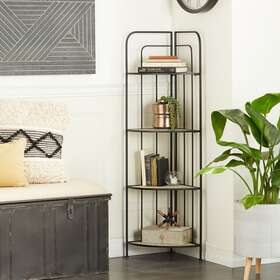 Studio 350 196094017410 Black Metal Indoor Outdoor Tall Folding 4 Shelves Bakers 18 X 12 51