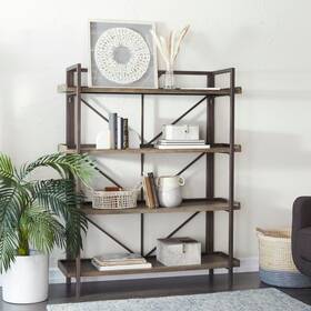 Studio 350 196094021851 Brown Metal 4 Shelves Shelving Unit 48 X 16 59