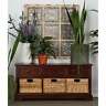 Studio 350 Cabinet With Vertical Wicker Baskets Black 758647961788