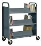 Sv336-02 Sandusky Gauge Steel Book Truck With Sloped Shelves 017567069890