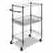 Sw342416ba Alera Three-tier Wire Rolling Cart 28w X 16d 39h Black Anthracite 042167924485