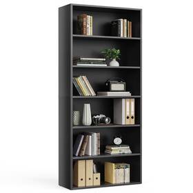 Sweetcrispy 753747463194 Industrial 6 Shelf Bookcase - Large 63 Inch Tall Floor Standing O