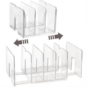 Sylfaen Hh112 2-pack Clear Desktop File Organizer Expandable Acrylic Sorter A