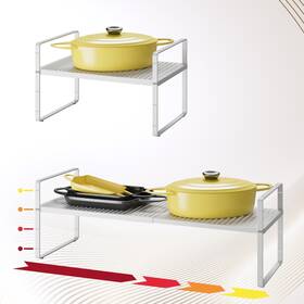 Taiheis 717331936396 Hole Pattern Expandable Shelf Organizer 1pack 10.2 Inch Wide Easy To Assemble Cab